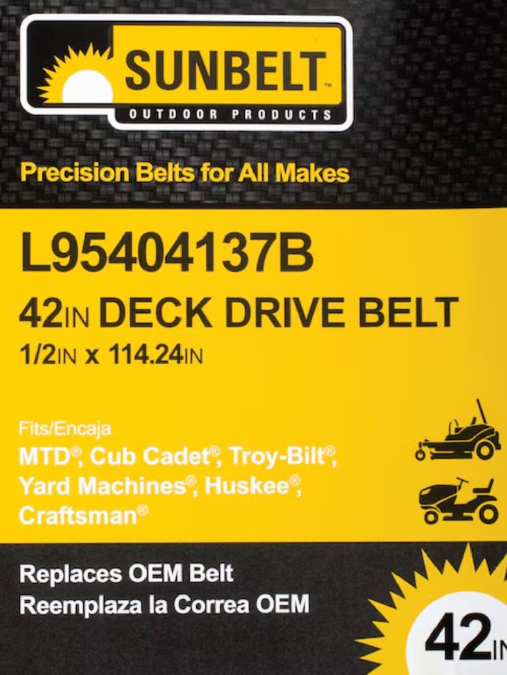 SUNBELT 42β Deck Drive Belt #L95404137B (BRAND NEW!!!) - Picture 5 of 7